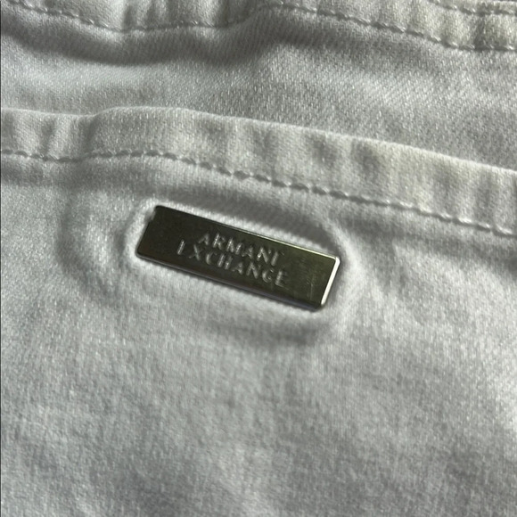 Armani Exchange White Jeans with Black Label 38 - Picture 3 of 6